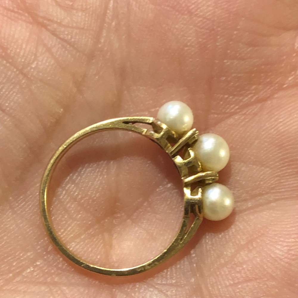 Plumb Gold 14k Antique Ring Sz 6 View 3